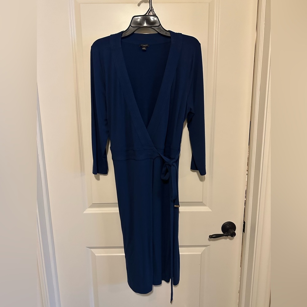 Ann Taylor Navy Blue Wrap Dress